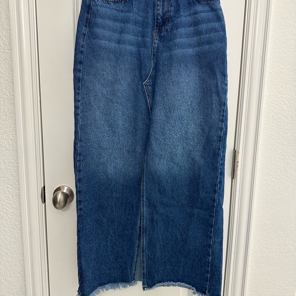 Long Denim Skirt